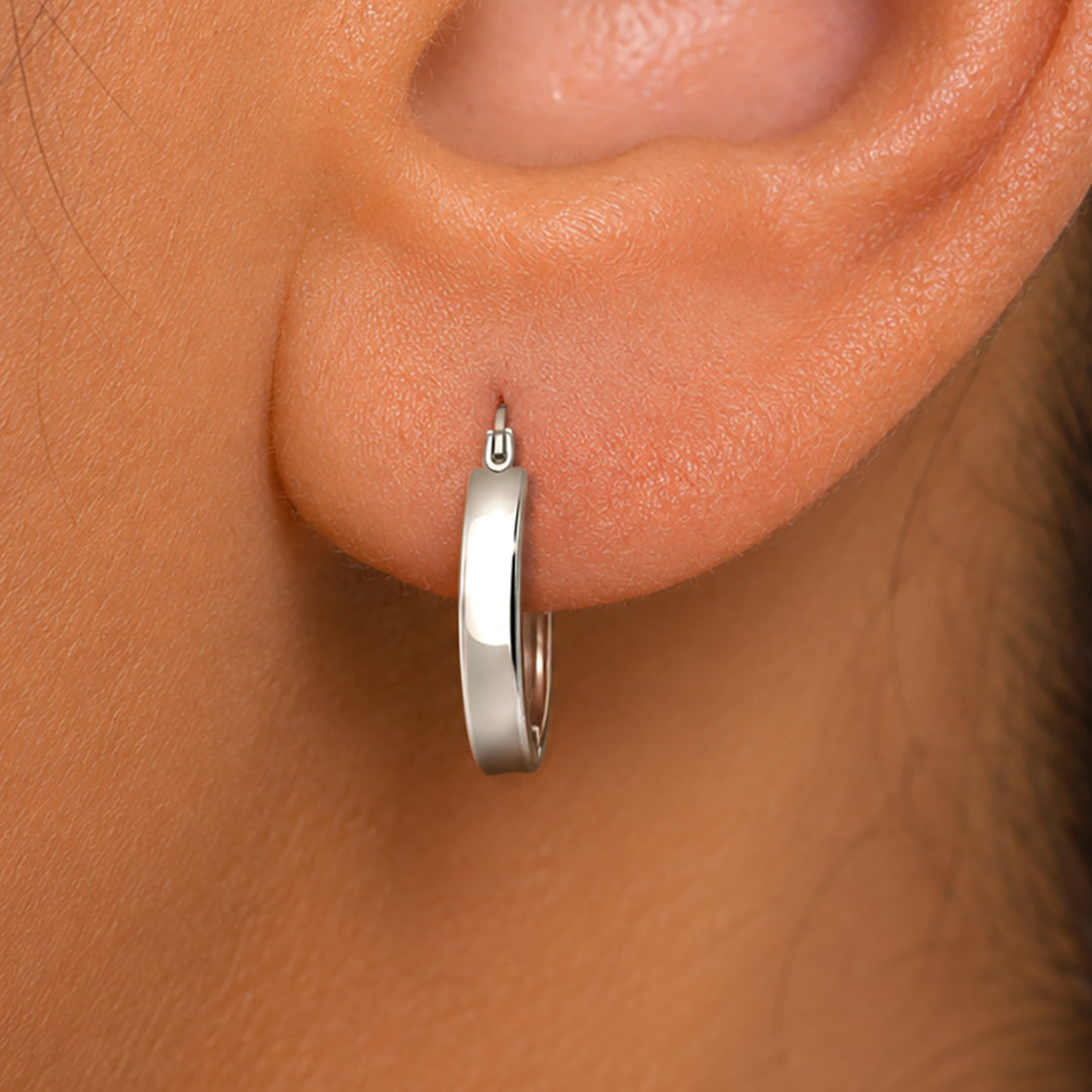 925 Sterling Silver Huggies Earrings, Lightweight Hoop Earrings, Hypoallergenic Silver Hoops, Perfect Gift for Women, Silver Huggies Earring
