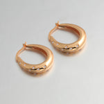 Load image into Gallery viewer, 925 Sterling Silver With 14k Gold Plated Oval Cz Huggie Hoop Earrings, Dome Hoop Earrings, Cz Chunky Huggies, Perfect Gift For Any Occasion
