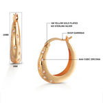 Load image into Gallery viewer, 925 Sterling Silver With 14k Gold Plated Oval Cz Huggie Hoop Earrings, Dome Hoop Earrings, Cz Chunky Huggies, Perfect Gift For Any Occasion
