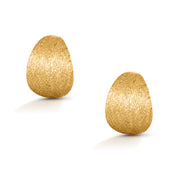 925 Sterling Silver With 14k Gold Plated Matte Finish Arc-shaped Stud Earrings, Boat Shaped Stud Earrings, Geometric Earrings, Perfect Gift