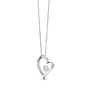 925 Sterling Silver Cz Heart Pendant, Silver Heart Pendant, Heart Pendant, Heart CZ Pendant With Chain, Love Heart Pendant