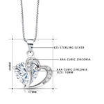 Load image into Gallery viewer, 925 Sterling Silver Double Heart Cz Pendant, Double Heart Pendant, Silver Jewelry, Heart Pendant, CZ Pendant With Chain, Love Heart Pendant

