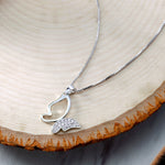 Load image into Gallery viewer, 925 Sterling Silver Butterfly Pave CZ Pendant with 18&#39; Chain, Silver Pave Pendant, Silver Butterfly Jewelry, Butterfly Pendant, Pave Pendant, Insect jewelry
