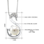 Load image into Gallery viewer, 925 Sterling Silver Pearl Swan Pendant, Swan Pendant, Pearl Pendant, Pearl Swan Pendant, Mother Goose Pendant, Silver Goose Pendant, Bird Jewelry
