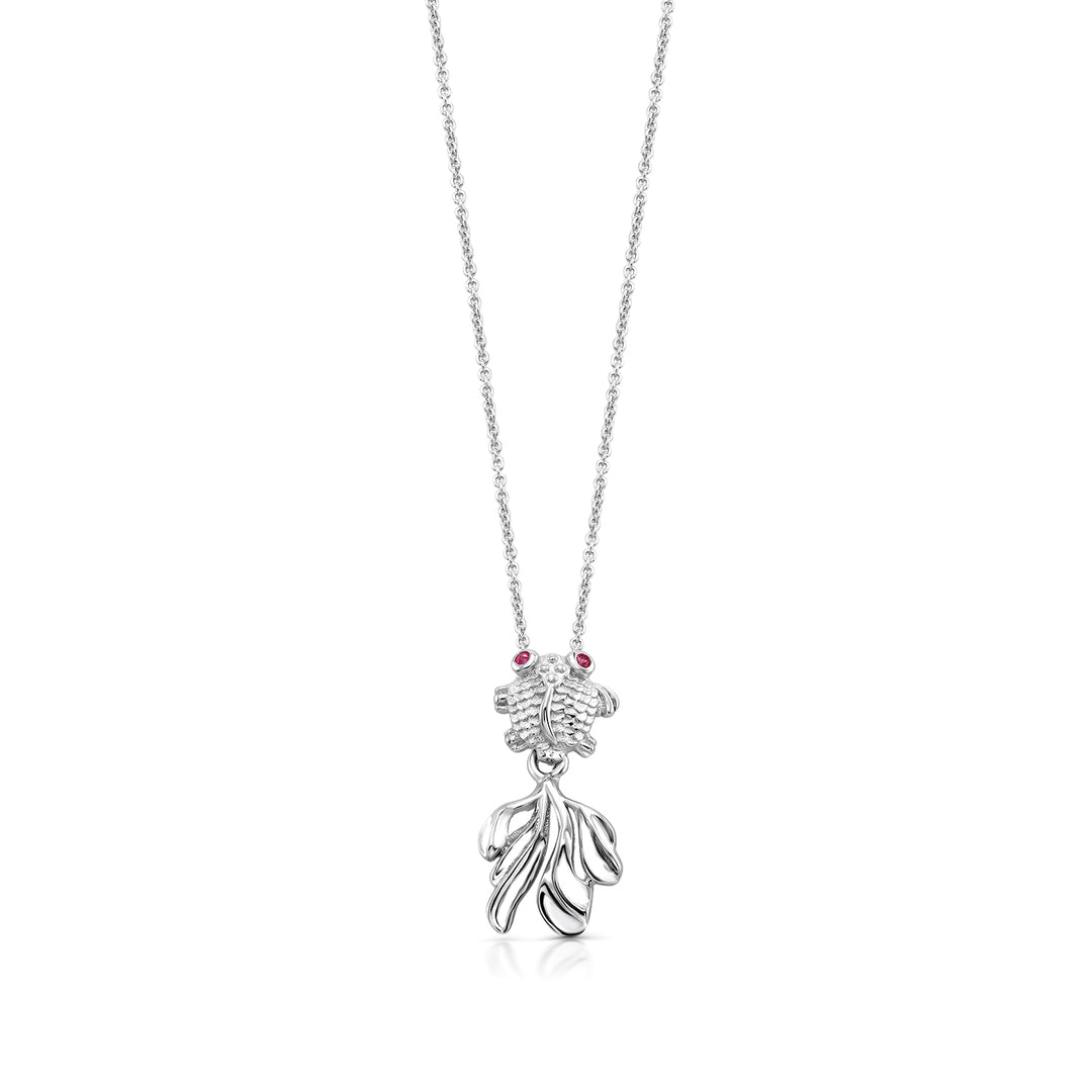 925 Sterling Silver Fish Pendant, Aqua Jewelry, Fish Pendant, Hypoallergenic Pendant, Silver Fish Pendant, CZ Pendant