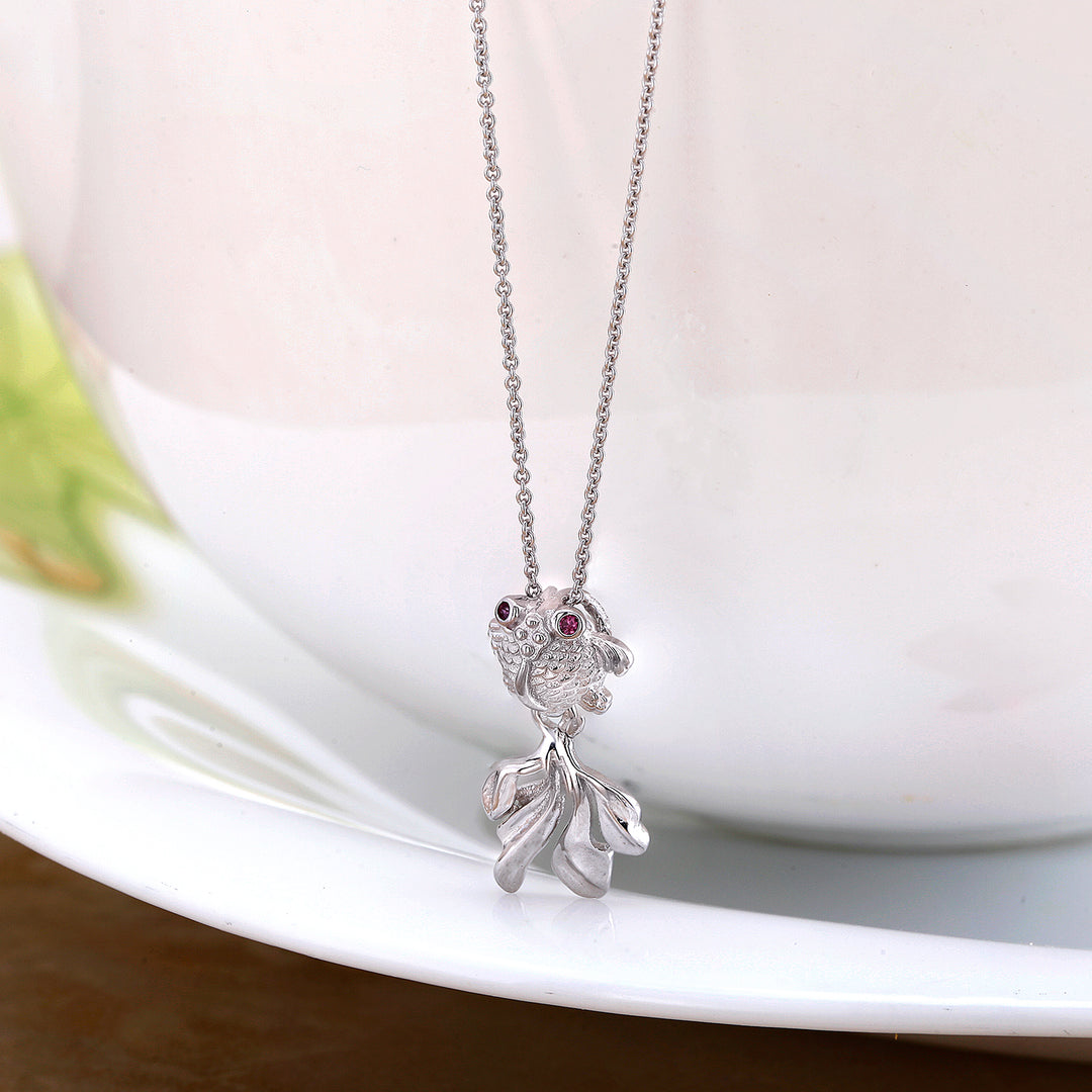 925 Sterling Silver Fish Pendant, Aqua Jewelry, Fish Pendant, Hypoallergenic Pendant, Silver Fish Pendant, CZ Pendant
