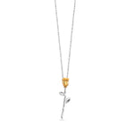 Load image into Gallery viewer, 925 Sterling Silver Rose With Stem Pendant, Silver Rose Pendant, Rose Necklace, Rose Jewelry, Gold Rose Necklace, Rose Pendant, Hypoallergenic Pendant
