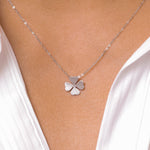 Load image into Gallery viewer, 925 Sterling Silver Clover Leaf Pendant,  Lucky Leaf Necklace, Hypoallergenic Jewelry, Leaf Necklace, Clover pendant Necklace , Clover Lucky Charm

