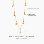Load image into Gallery viewer, 925 Sterling Silver Tear Drop Station Necklace-13”+2&#39;&#39; Chain, Elegant Necklace, Statement Necklace, Silver Necklace, Hypoallergenic Necklace
