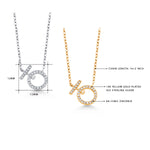 Load image into Gallery viewer, 925 Solid Sterling Silver Venus Cz Necklace, 14K Gold Plated Female Symbol Necklace, Feminist Cz Necklace, Empowerment Jewelry, Silver Cz Necklace
