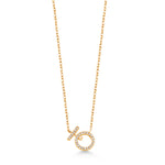 Load image into Gallery viewer, 925 Solid Sterling Silver Venus Cz Necklace, 14K Gold Plated Female Symbol Necklace, Feminist Cz Necklace, Empowerment Jewelry, Silver Cz Necklace
