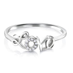 Load image into Gallery viewer, 925 Sterling Silver love Ring, Silver Love CZ Ring, Word Ring, , Dainty Ring, Minimal Ring, Love Jewelry
