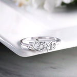Load image into Gallery viewer, 925 Sterling Silver love Ring, Silver Love CZ Ring, Word Ring, , Dainty Ring, Minimal Ring, Love Jewelry

