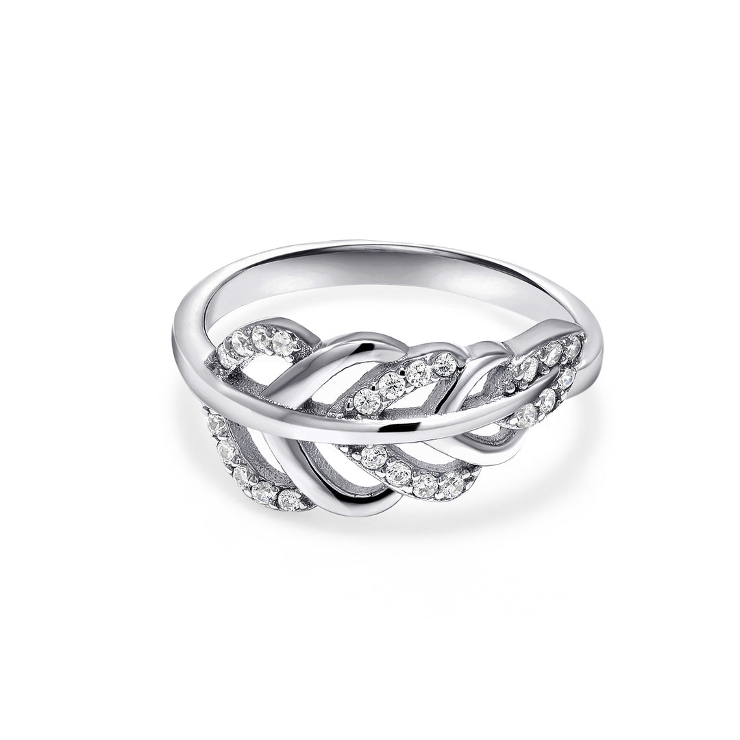 925 Sterling Silver Leaf Ring,  Leaf CZ Ring, Leaf Ring, Fern Leaf Ring, Fern Leaf CZ Ring, Fern Ring, Leaf Ring, Silver Fern Leaf Ring, Fern Ring Jewelry