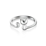 Load image into Gallery viewer, 925 Silver Cat Ring, , Adjustable Cat Ring, Open Cat ring, Cat Lover Gift , Cat Jewelry, Kitty Jewelry, Dainty Ring, Stackable Rings, Cat Ring, Animal Ring

