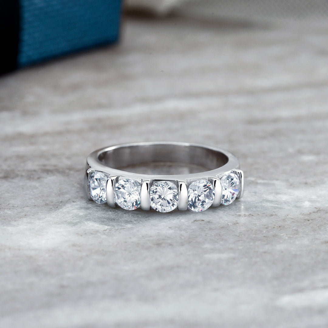 925 Sterling Silver Eternity Rings