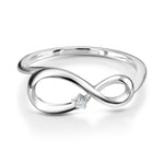 Load image into Gallery viewer, 925 Sterling Silver Infinity Ring, Infinity Silver Ring, Infinity CZ Ring, Women Infinity Silver Ring, Infinity Ring, Infinity Ring for Gift, CZ Ring
