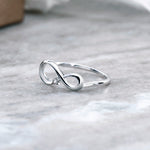 Load image into Gallery viewer, 925 Sterling Silver Infinity Ring, Infinity Silver Ring, Infinity CZ Ring, Women Infinity Silver Ring, Infinity Ring, Infinity Ring for Gift, CZ Ring
