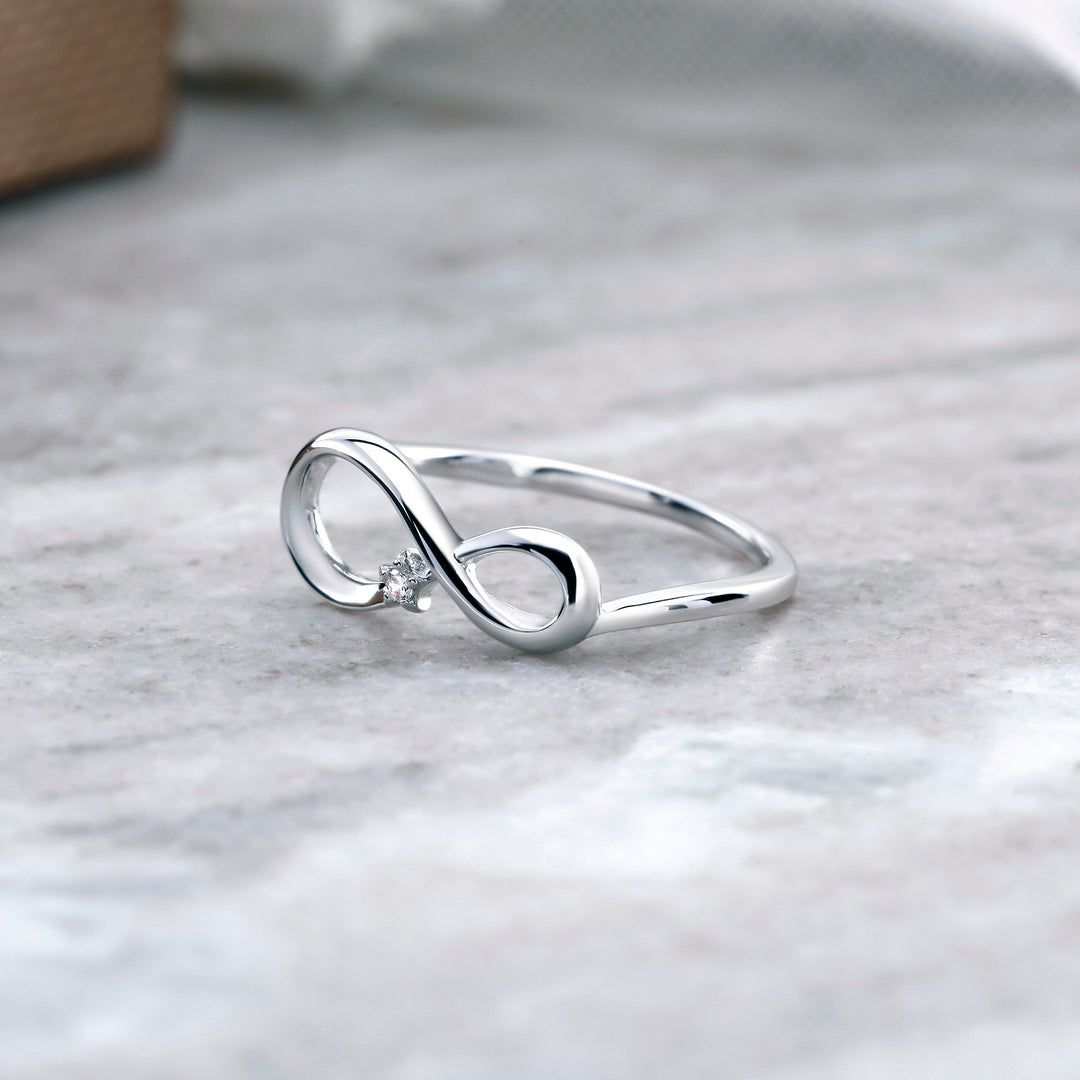 925 Sterling Silver Infinity Ring, Infinity Silver Ring, Infinity CZ Ring, Women Infinity Silver Ring, Infinity Ring, Infinity Ring for Gift, CZ Ring