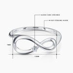 Load image into Gallery viewer, 925 Sterling Silver Infinity Ring, Infinity Silver Ring, Infinity CZ Ring, Women Infinity Silver Ring, Infinity Ring, Infinity Ring for Gift, CZ Ring
