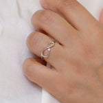 Load image into Gallery viewer, 925 Sterling Silver Infinity Ring, Infinity Silver Ring, Infinity CZ Ring, Women Infinity Silver Ring, Infinity Ring, Infinity Ring for Gift, CZ Ring
