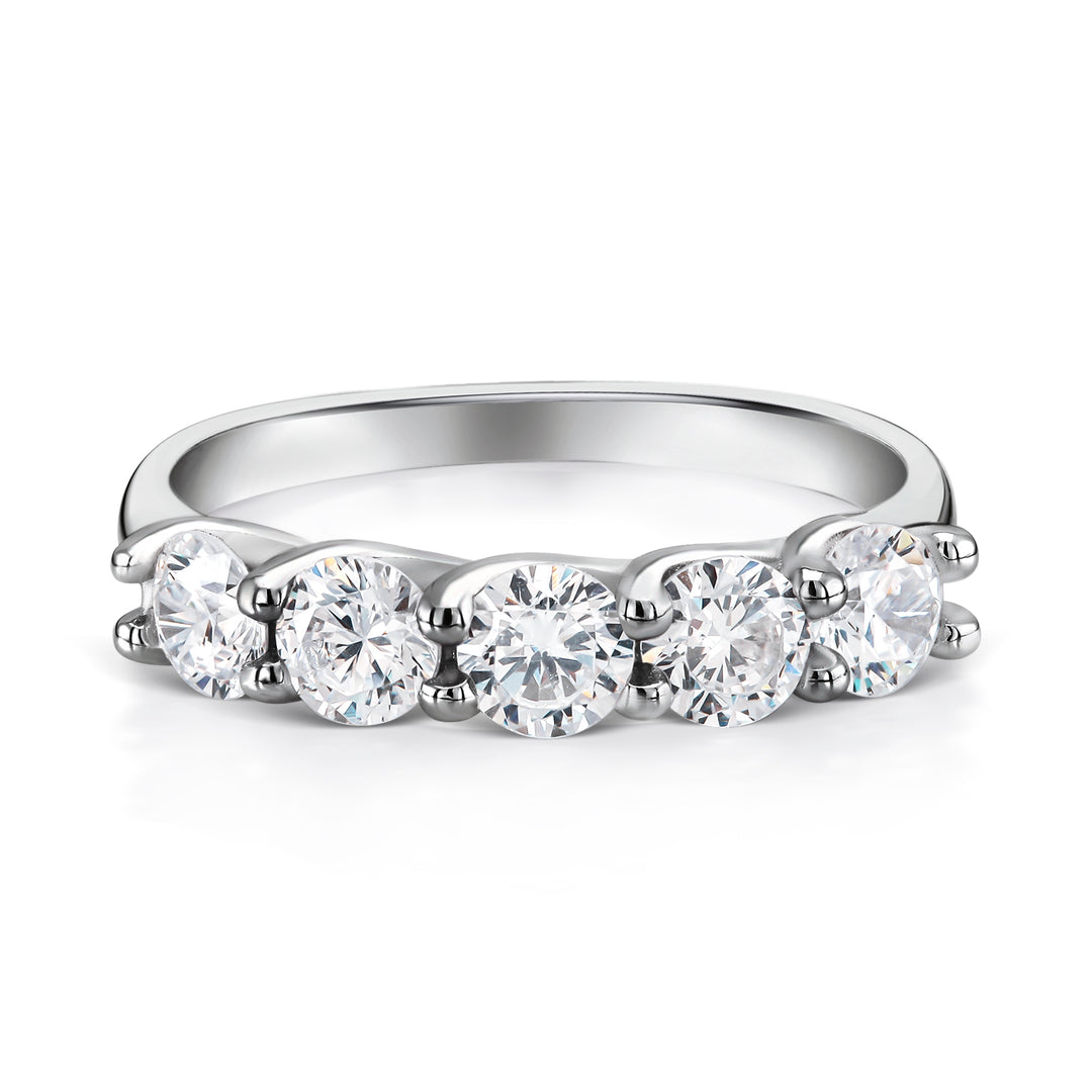925 Sterling Silver Round Cz Eternity Band Ring, Round CZ Eternity Band Ring, Eternity Band Ring, Stackable Ring, Eternity&nbsp; Ring