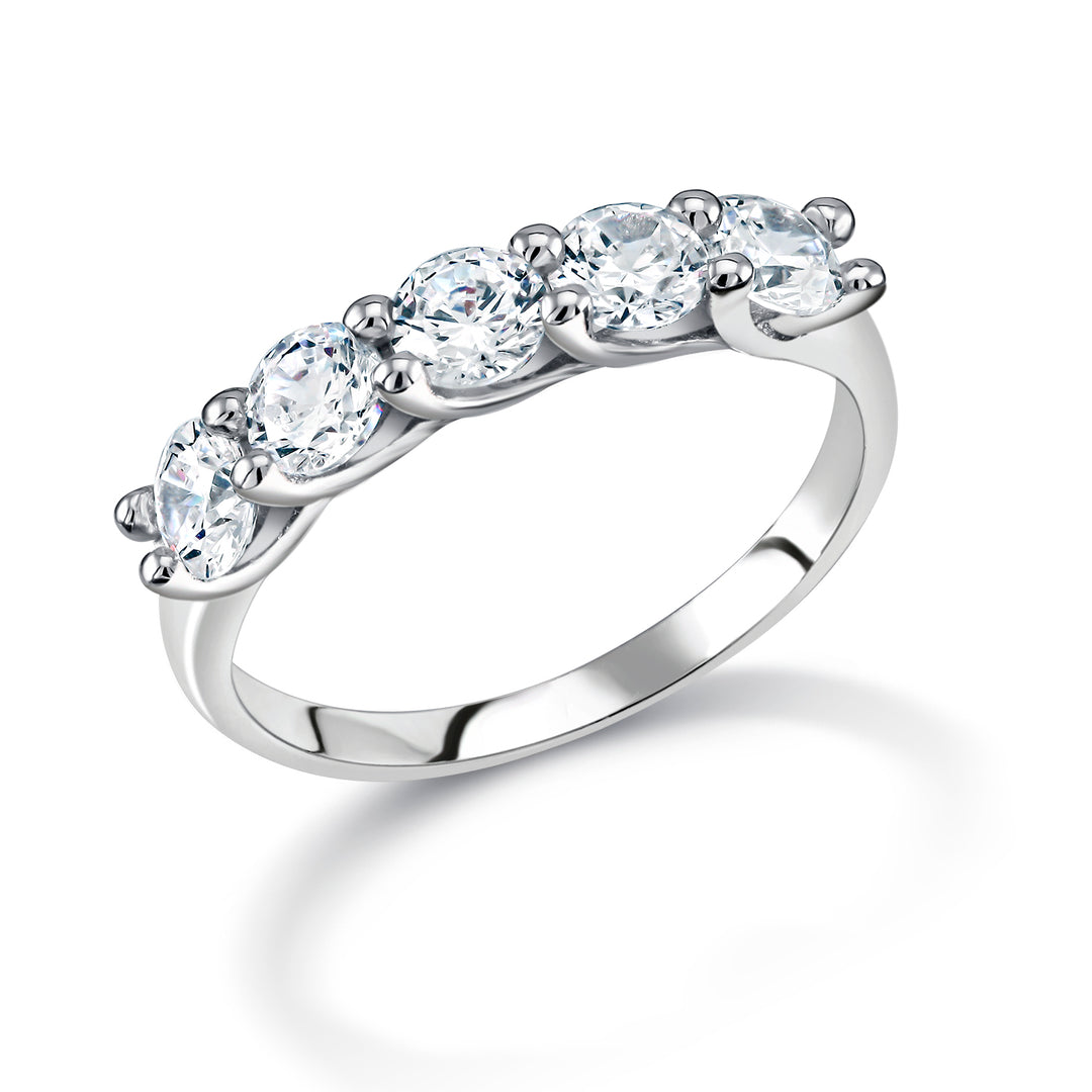 925 Sterling Silver Round Cz Eternity Band Ring, Round CZ Eternity Band Ring, Eternity Band Ring, Stackable Ring, Eternity&nbsp; Ring
