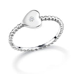 Load image into Gallery viewer, 925 Sterling Silver Heart CZ Stacking Ring, Heart CZ Stacking Ring, Small Heart Stacking Rings, Heart CZ Ring, Tiny Heart Ring For Gift
