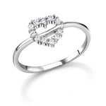 Load image into Gallery viewer, 925 Sterling Silver Cz Heart Ring, Heart Ring, CZ Ring, Open Heart Ring, CZ Open Heart Ring, Silver Ring
