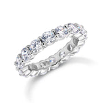 Load image into Gallery viewer, 925 Sterling Sliver Full Eternity Cz Band Ring, Cz Eternity Ring, Round Cz Ring, Wedding Band Ring, Silver Full Eternity Band Ring
