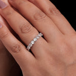 Load image into Gallery viewer, 925 Sterling Sliver Full Eternity Cz Band Ring, Cz Eternity Ring, Round Cz Ring, Wedding Band Ring, Silver Full Eternity Band Ring
