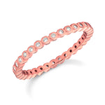 Load image into Gallery viewer, 925 Sterling Silver Round CZ  Stackable Rings, CZ Eternity Ring, Rose Gold, Gold Plated Silver Eternity Ring, Band Ring, Silver Stackable Ring, CZ Eternity Band Ring
