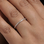 Load image into Gallery viewer, 925 Sterling Silver Round CZ  Stackable Rings, CZ Eternity Ring, Rose Gold, Gold Plated Silver Eternity Ring, Band Ring, Silver Stackable Ring, CZ Eternity Band Ring
