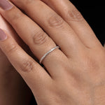 Load image into Gallery viewer, 925 Sterling Silver Round CZ  Stackable Rings, CZ Eternity Ring, Rose Gold, Gold Plated Silver Eternity Ring, Band Ring, Silver Stackable Ring, CZ Eternity Band Ring
