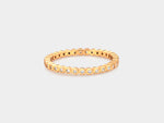 Load image into Gallery viewer, 925 Sterling Silver Round CZ  Stackable Rings, CZ Eternity Ring, Rose Gold, Gold Plated Silver Eternity Ring, Band Ring, Silver Stackable Ring, CZ Eternity Band Ring
