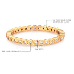 Load image into Gallery viewer, 925 Sterling Silver Round CZ  Stackable Rings, CZ Eternity Ring, Rose Gold, Gold Plated Silver Eternity Ring, Band Ring, Silver Stackable Ring, CZ Eternity Band Ring
