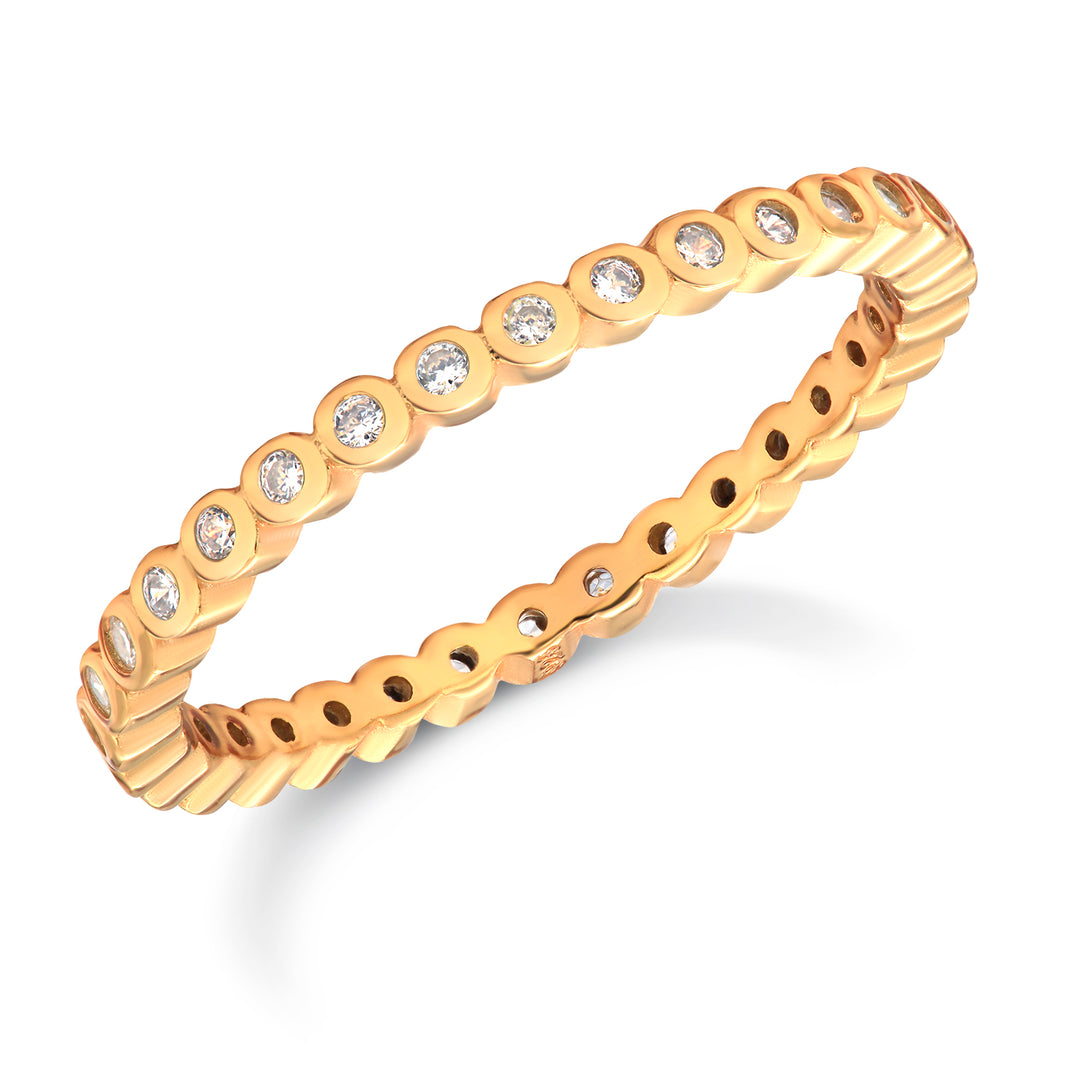 925 Sterling Silver Round CZ  Stackable Rings, CZ Eternity Ring, Rose Gold, Gold Plated Silver Eternity Ring, Band Ring, Silver Stackable Ring, CZ Eternity Band Ring