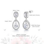 Load image into Gallery viewer, Teardrop Cz Dangle Earrings, Cz Dangle Earrings, Dangle Earrings, Brass Dangle Earrings

