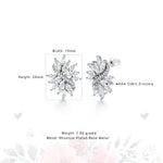 Load image into Gallery viewer, Wedding Flower Design Marquise and Round CZ Studs Earrings, Marquise Earrings, Cz Earrings, Multi Cz Earrings, Push back Earrings, Brass Earrings

