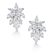 Wedding Flower Design Marquise CZ Vintage Earrings, Leaf Style Earrings, Perfect for any occasion