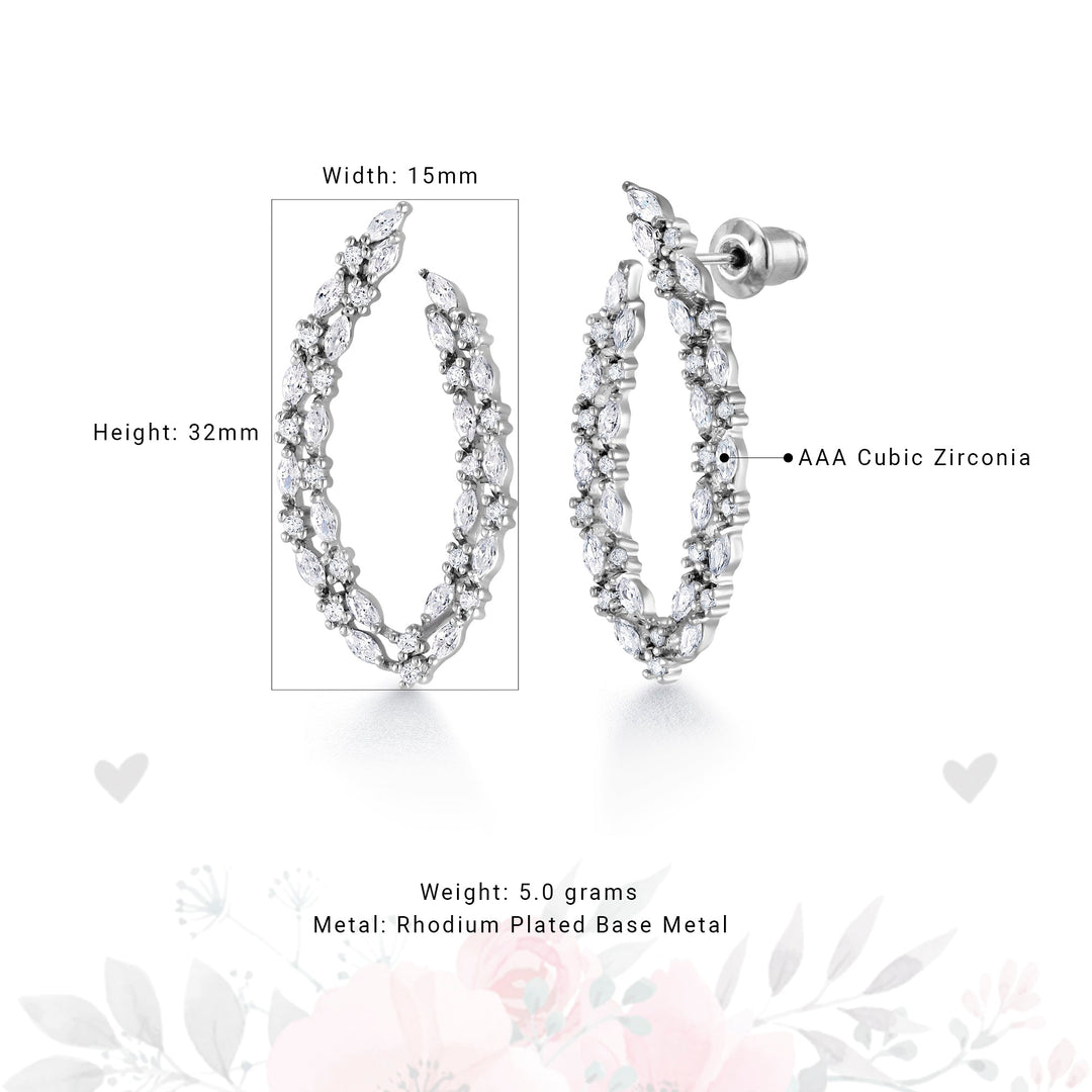 Wedding Emerald Cut CZ Dangle Earrings, Emerald Shape AAA Cubic Zirconia Earrings, Perfect drop earrings for Any Occasion