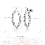 Load image into Gallery viewer, Curved &#39;V&#39; Shaped Marquise And Round CZ  Earrings,  AAA Cubic Zirconia Dangle Earrings, Perfect drop earrings for wedding
