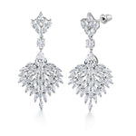 Load image into Gallery viewer, Vail Design CZ Dangle Earrings, Finest Quality Pear, Marquise, and Round Cut AAA Cubic Zirconia Dangle Earrings
