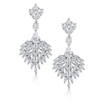 Load image into Gallery viewer, Vail Design CZ Dangle Earrings, Finest Quality Pear, Marquise, and Round Cut AAA Cubic Zirconia Dangle Earrings
