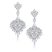 Vail Design CZ Dangle Earrings, Finest Quality Pear, Marquise, and Round Cut AAA Cubic Zirconia Dangle Earrings