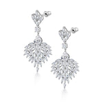 Load image into Gallery viewer, Vail Design CZ Dangle Earrings, Finest Quality Pear, Marquise, and Round Cut AAA Cubic Zirconia Dangle Earrings
