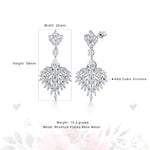 Load image into Gallery viewer, Vail Design CZ Dangle Earrings, Finest Quality Pear, Marquise, and Round Cut AAA Cubic Zirconia Dangle Earrings
