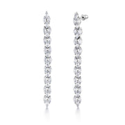 Wedding Necklace Set-17 Inch Length, Marquise Cut AAA Cubic Zirconia Rhodium Plated Necklace Set, Bracelet Earrings and Necklace Set