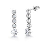 CZ Tennis Necklace Set- 17 Inch Length, Tennis Necklace Set, Cz Necklace Set, Party Wear Necklace Set