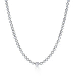 Load image into Gallery viewer, CZ Tennis Necklace Set- 17 Inch Length, Tennis Necklace Set, Cz Necklace Set, Party Wear Necklace Set
